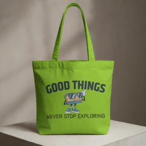 Green Printed Casual Canvas Bag