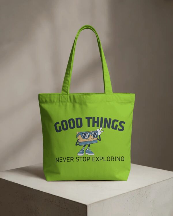 Green Printed Casual Canvas Bag