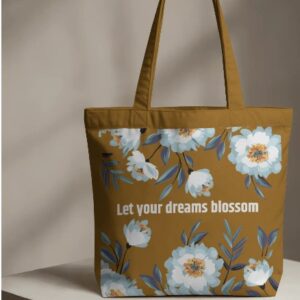 Brown Printed Dreams Canvas Bag
