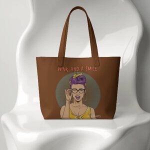 Brown Printed Craft Canvas Bag