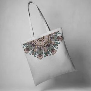 Light Mandala Print Tote Bag