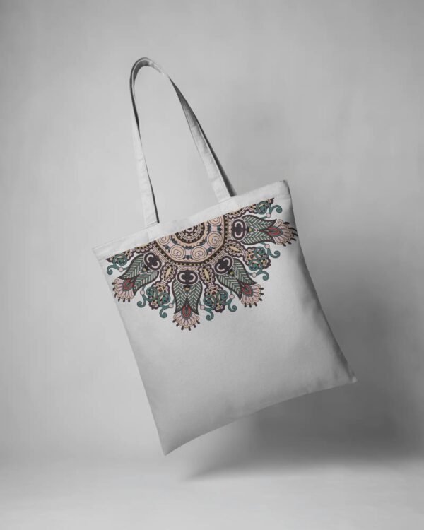 Light Mandala Print Tote Bag