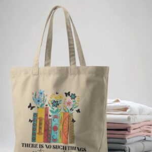 Books Quote Light Printed Tote Bag